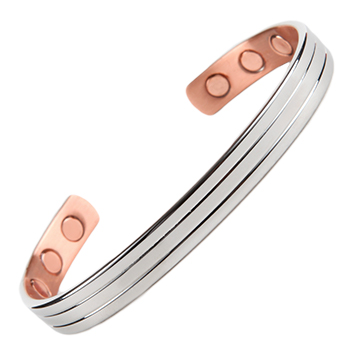 Oxford Copper Silver Magnetic Bracelet